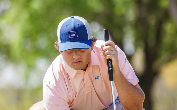 Bald Head Blues Men's XL Blue Pink Striped Atlanta Braves Short Sleeve Golf  Polo