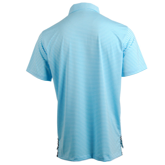 Limited Edition Albatross Polo - Arctic Blue / White Stripe