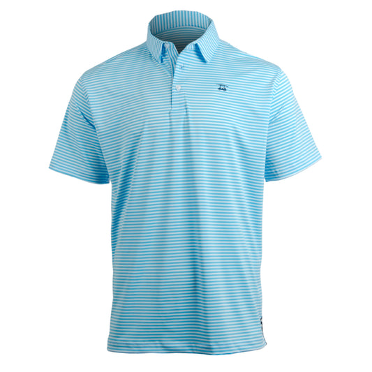 Limited Edition Albatross Polo - Arctic Blue / White Stripe