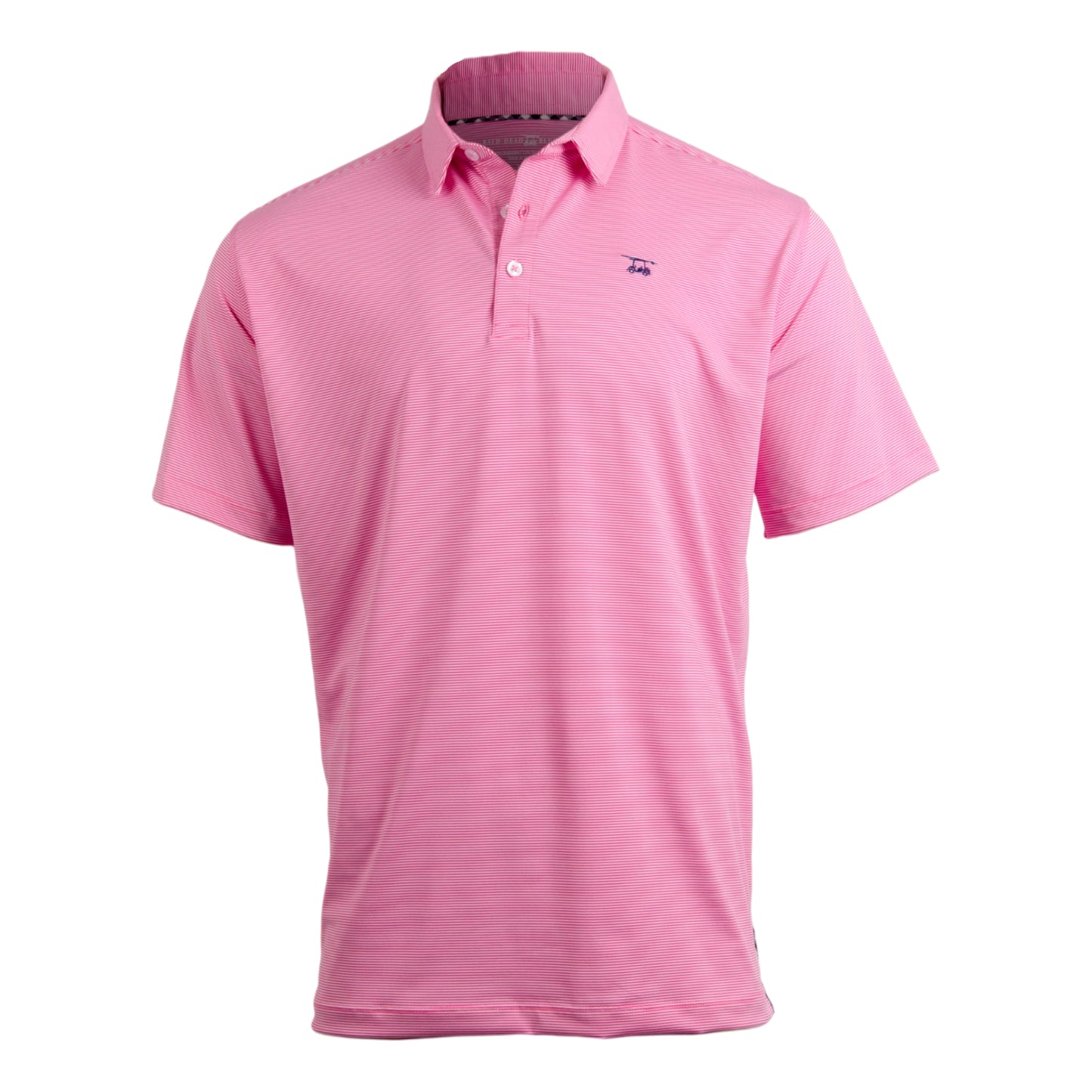 Limited Edition Albatross Polo - Pink / White Microstripe