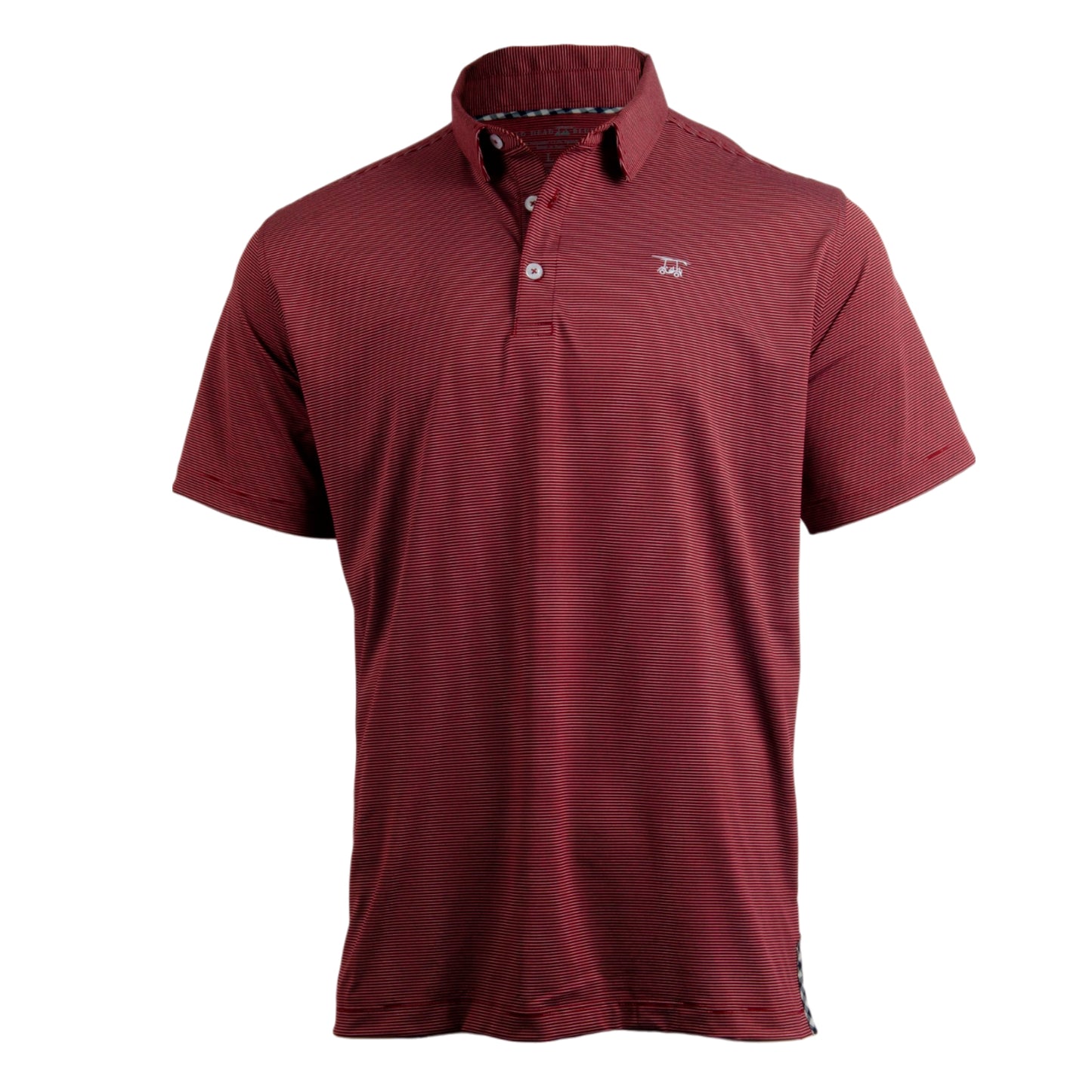 Limited Edition Albatross Polo - Heather Maroon / White Stripe