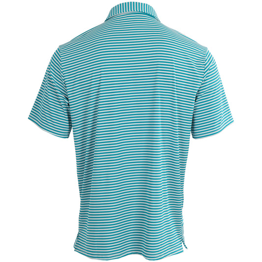 First Class Polo - Lagoon / White Stripe