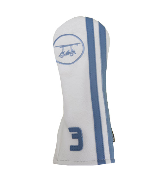 3 Wood Head Cover - White