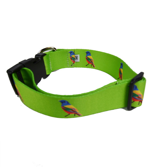 Printed Dog Collar - Birds