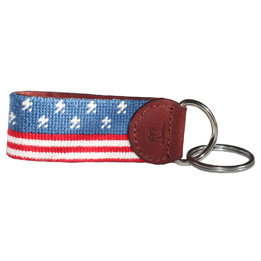 Needlepoint Key Fob - Stars and Stripes