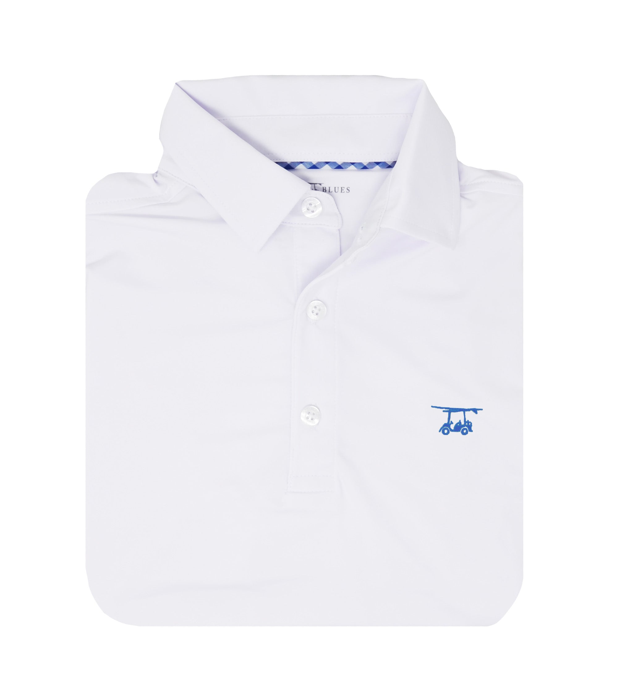 White polyester shop polo shirts